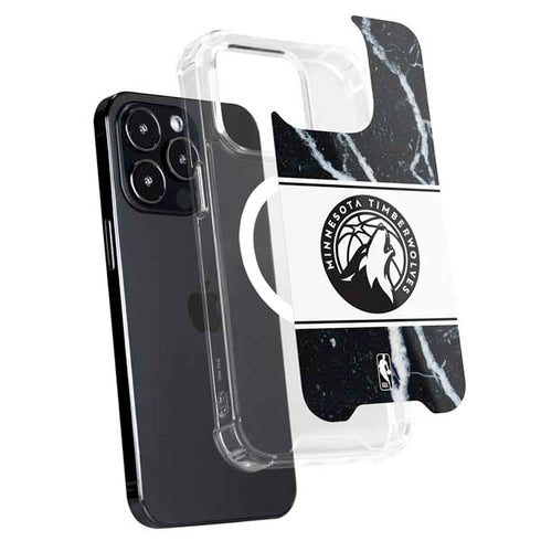 NBA Minnesota Timberwolves Marble iPhone 15 Pro MagSafe Case